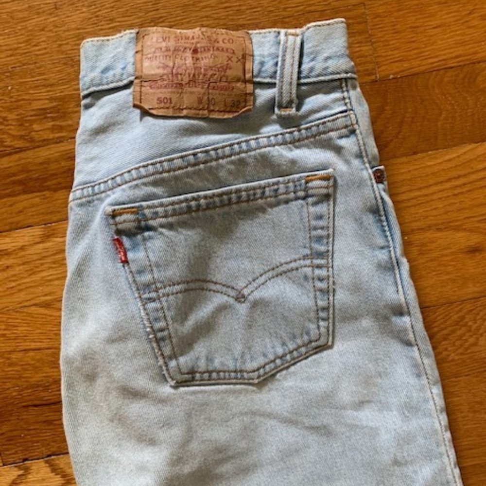 Vintage Levi's button fly 501 jeans. Made in USA